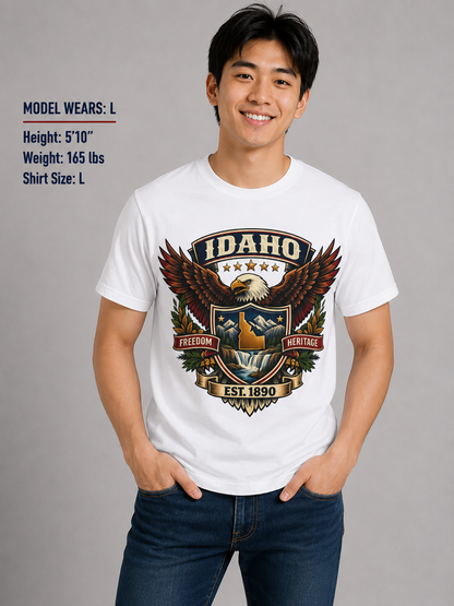 Idaho Americana Eagle Unisex Softstyle T Shirt State Pride Graphic Tee Collections FS03