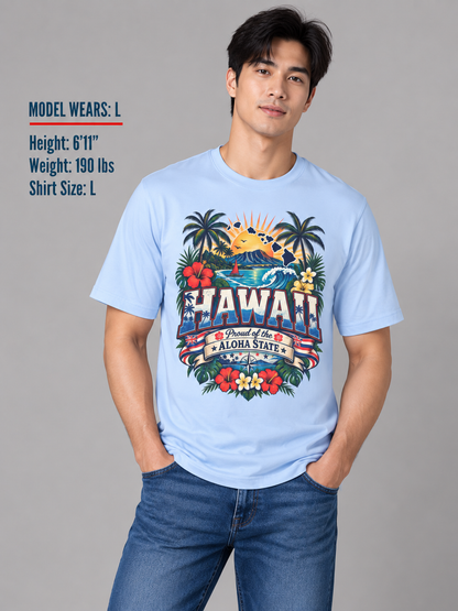 Hawaii State Pride Unisex Softstyle T Shirt State Pride Graphic Tee Collections FS03