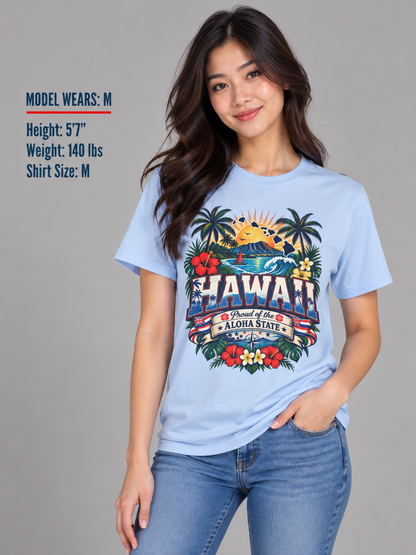 Hawaii State Pride Unisex Softstyle T Shirt State Pride Graphic Tee Collections FS03