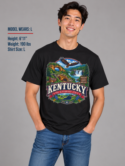 Kentucky Bluegrass State Adventure Unisex Softstyle T Shirt State Pride Graphic Tee Collections FS03
