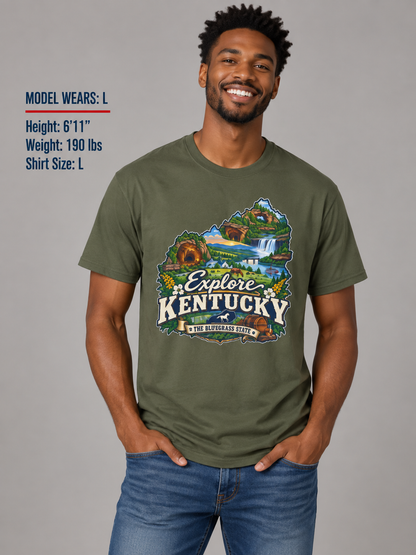 Explore Kentucky Unisex Softstyle T Shirt State Pride Graphic Tee Collections FS03