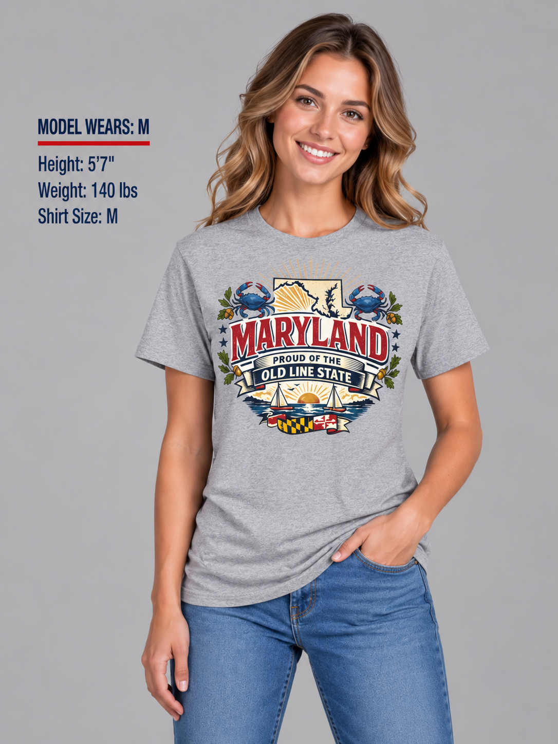 Maryland State Pride Unisex Softstyle T Shirt State Pride Graphic Tee Collections FS03