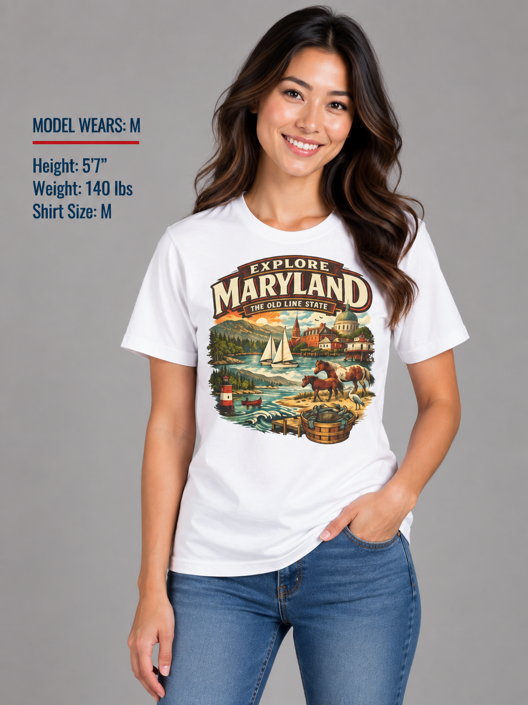 Explore Maryland Unisex Softstyle T Shirt State Pride Graphic Tee Collections FS03