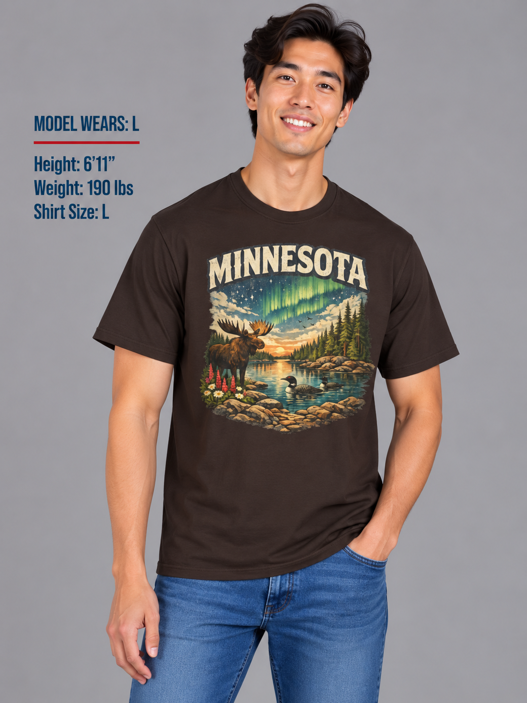 Minnesota Wildlife Unisex Softstyle T Shirt State Pride Graphic Tee Collections FS03