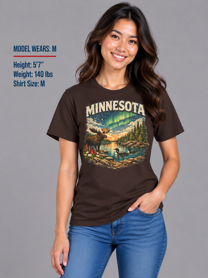 Minnesota Wildlife Unisex Softstyle T Shirt State Pride Graphic Tee Collections FS03