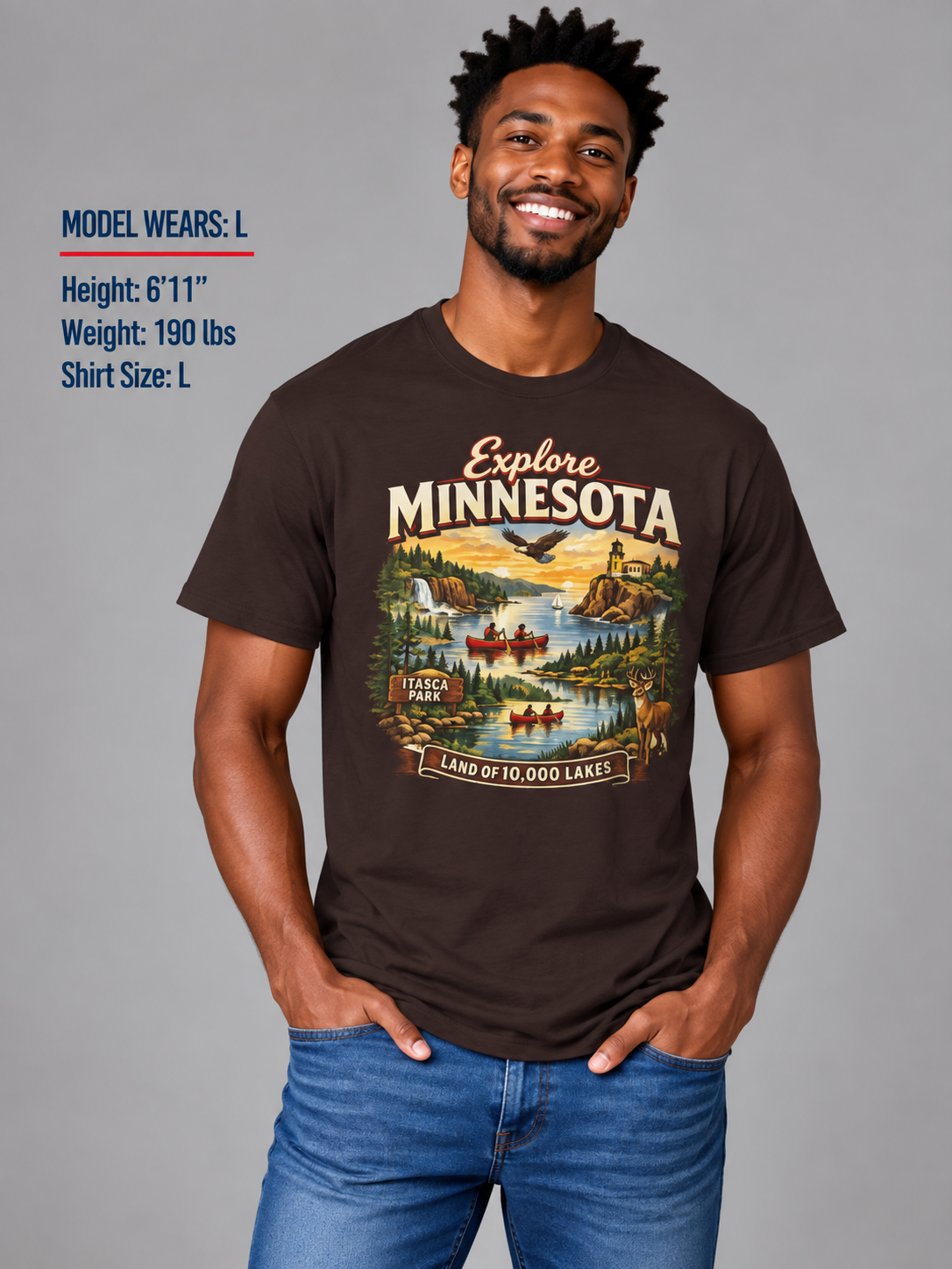 Explore Minnesota Unisex Softstyle T Shirt State Pride Graphic Tee Collections FS03
