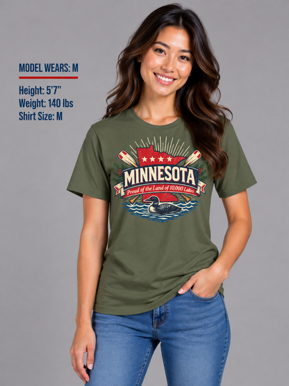 Minnesota State Pride Unisex Softstyle T Shirt State Pride Graphic Tee Collections FS03