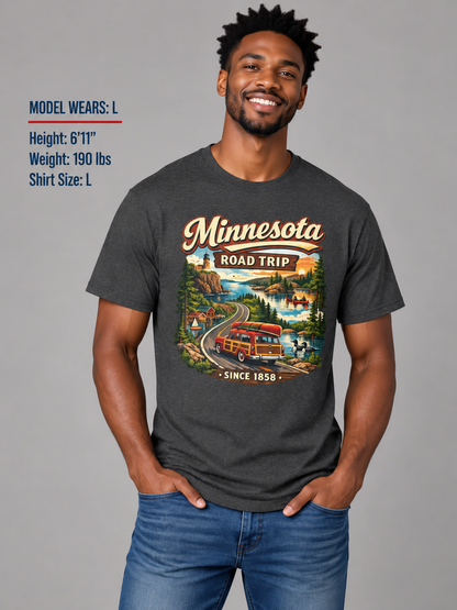 Minnesota Road Trip Unisex Softstyle T Shirt State Pride Graphic Tee Collections FS03