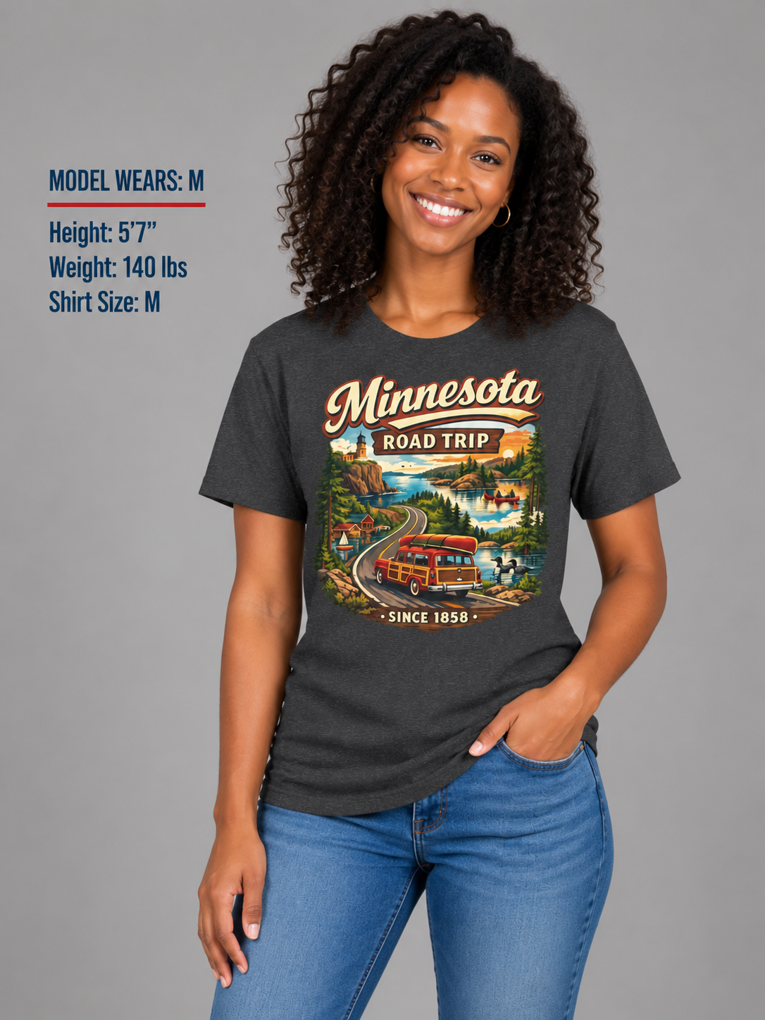 Minnesota Road Trip Unisex Softstyle T Shirt State Pride Graphic Tee Collections FS03