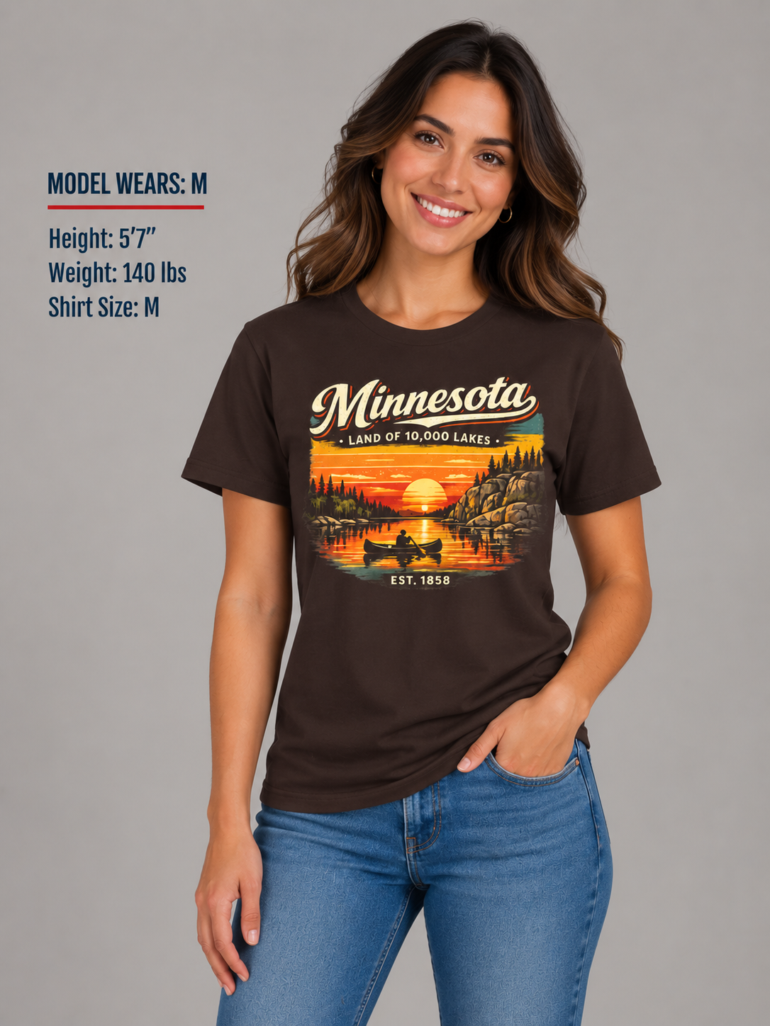 Minnesota Lakeside Sunset Unisex Softstyle T Shirt State Pride Graphic Tee Collections FS03
