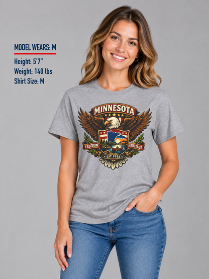Minnesota Americana Eagle Unisex Softstyle T Shirt State Pride Graphic Tee Collections FS03