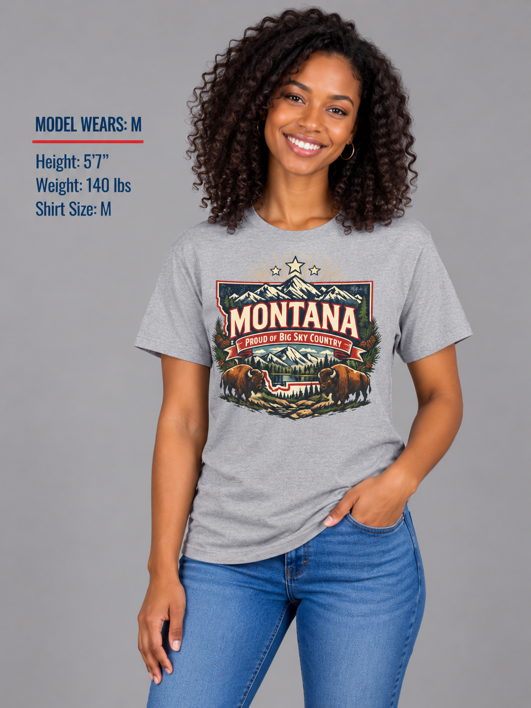 Montana State Pride Unisex Softstyle T Shirt State Pride Graphic Tee Collections FS03