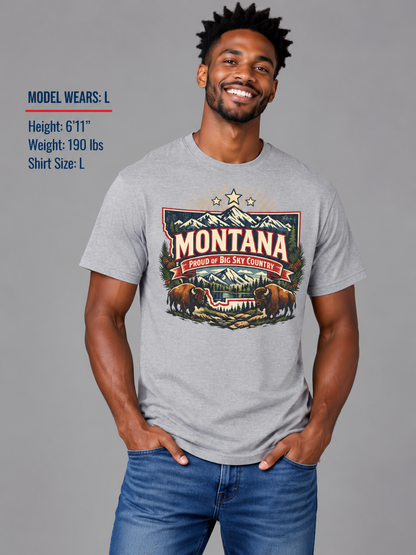 Montana State Pride Unisex Softstyle T Shirt State Pride Graphic Tee Collections FS03