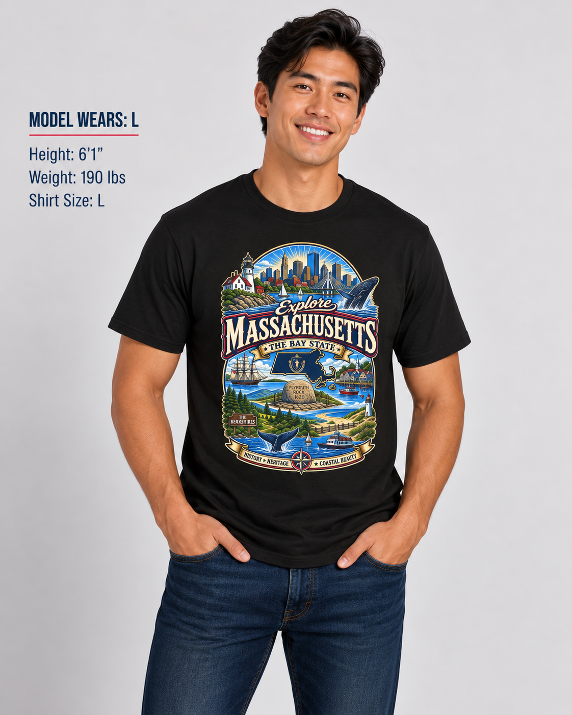 Massachusetts Road Trip Unisex Softstyle T Shirt State Pride Graphic Tee Collections FS03
