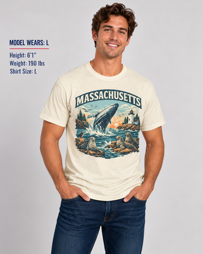 Massachusetts Wildlife Unisex Softstyle T Shirt State Pride Graphic Tee Collections FS03