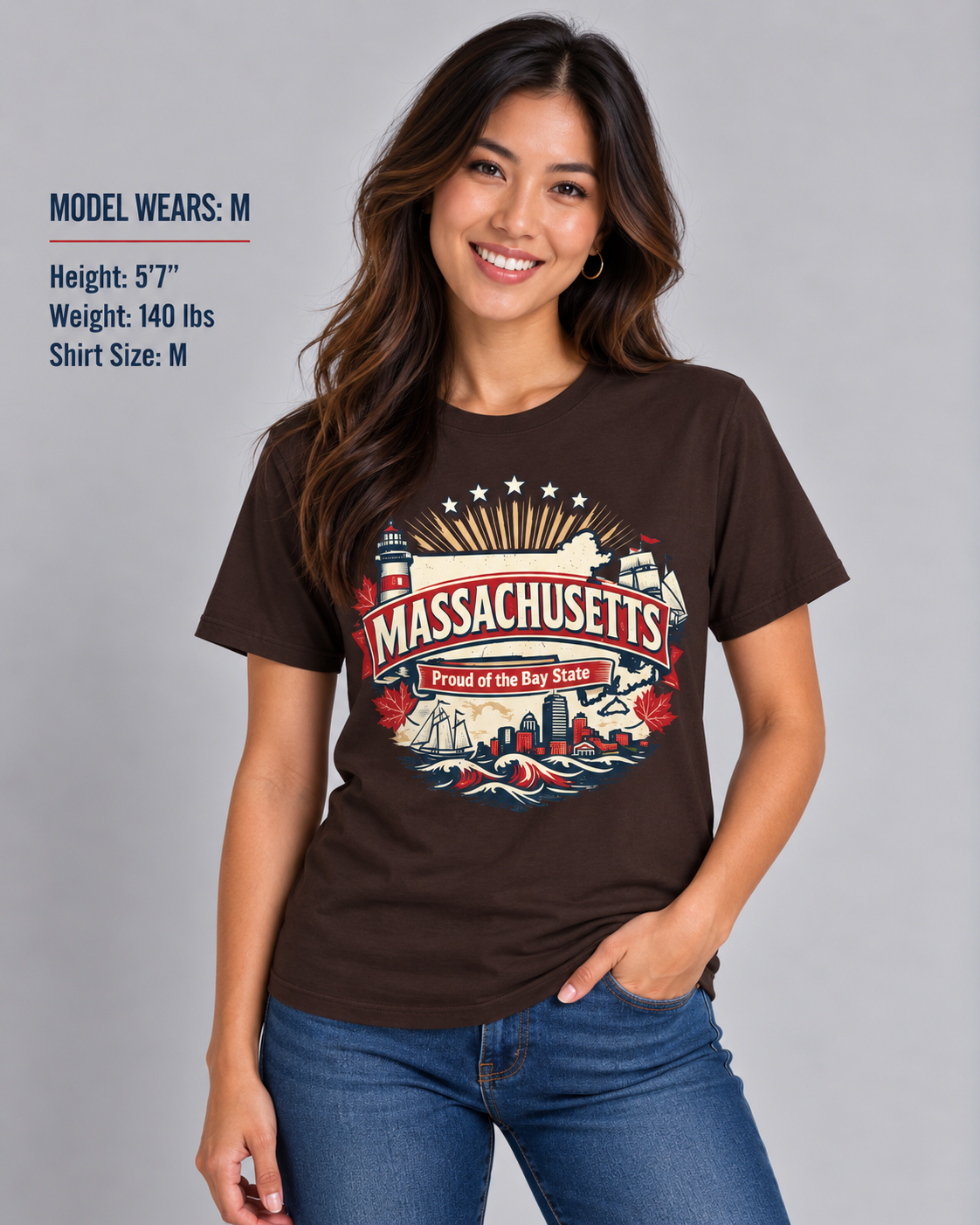 Massachusetts State Pride Unisex Softstyle T Shirt State Pride Graphic Tee Collections FS03