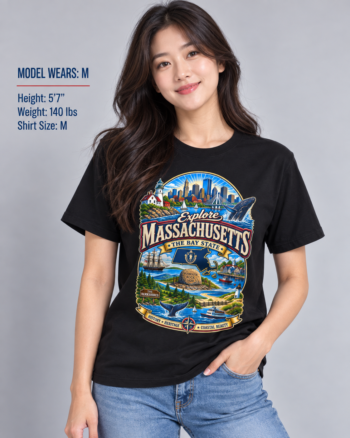Explore Massachusetts Unisex Softstyle T Shirt State Pride Graphic Tee Collections FS03