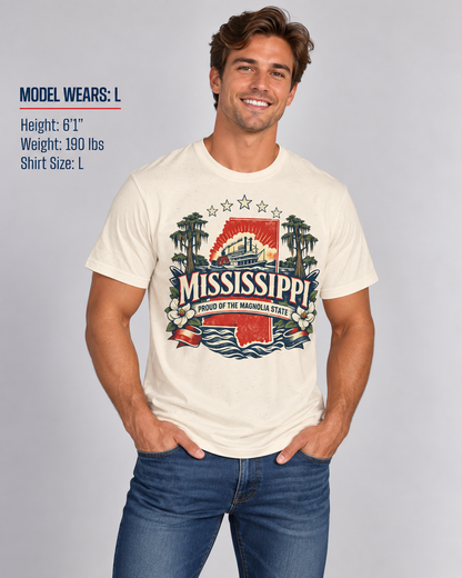 Mississippi State Pride Unisex Softstyle T Shirt State Pride Graphic Tee Collections FS03