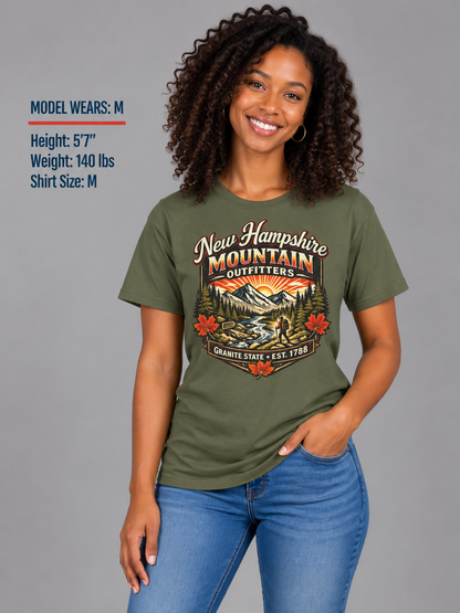 New Hampshire Mountain Outfitters Unisex Softstyle T Shirt State Pride Graphic Tee Collections FS03