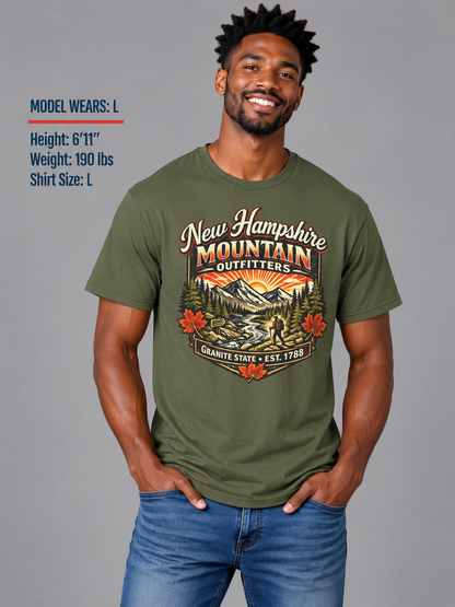 New Hampshire Mountain Outfitters Unisex Softstyle T Shirt State Pride Graphic Tee Collections FS03