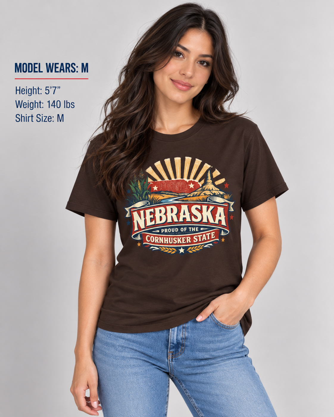 Nebraska State Pride Unisex Softstyle T Shirt State Pride Graphic Tee Collections FS03