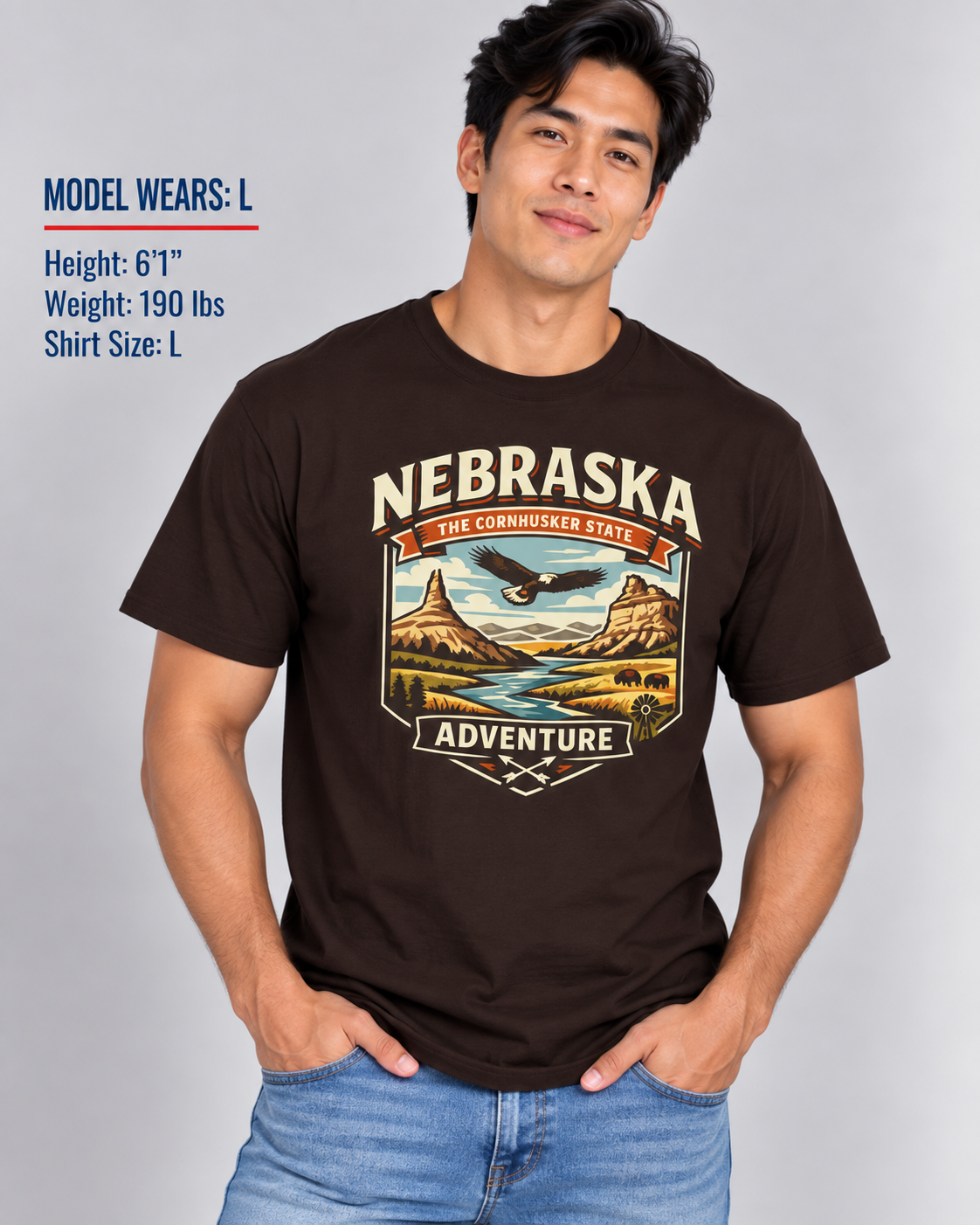 Nebraska Cornhusker State Adventure Unisex Softstyle T Shirt State Pride Graphic Tee Collections FS03
