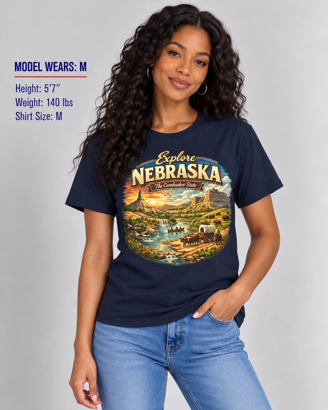 Explore Nebraska Unisex Softstyle T Shirt State Pride Graphic Tee Collections FS03