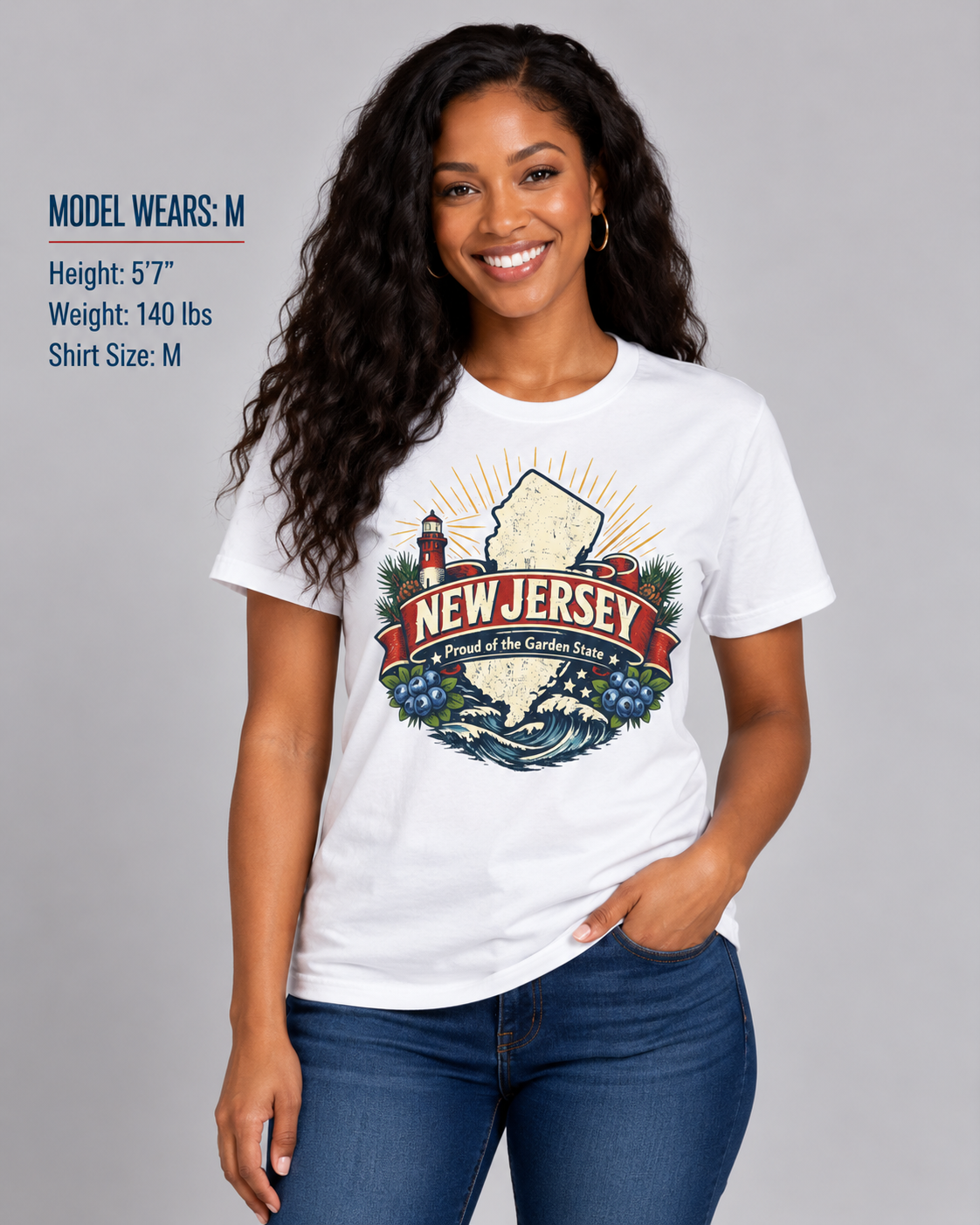 New Jersey State Pride Unisex Softstyle T Shirt State Pride Graphic Tee Collections FS03