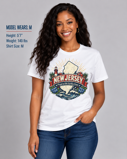 New Jersey State Pride Unisex Softstyle T Shirt State Pride Graphic Tee Collections FS03