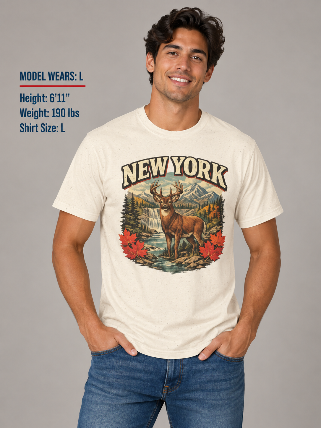 New York Wildlife Unisex Softstyle T Shirt State Pride Graphic Tee Collections FS03