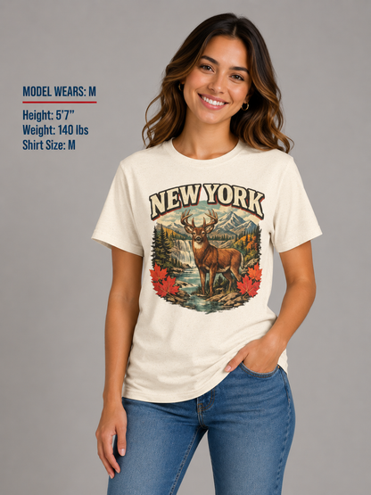 New York Wildlife Unisex Softstyle T Shirt State Pride Graphic Tee Collections FS03