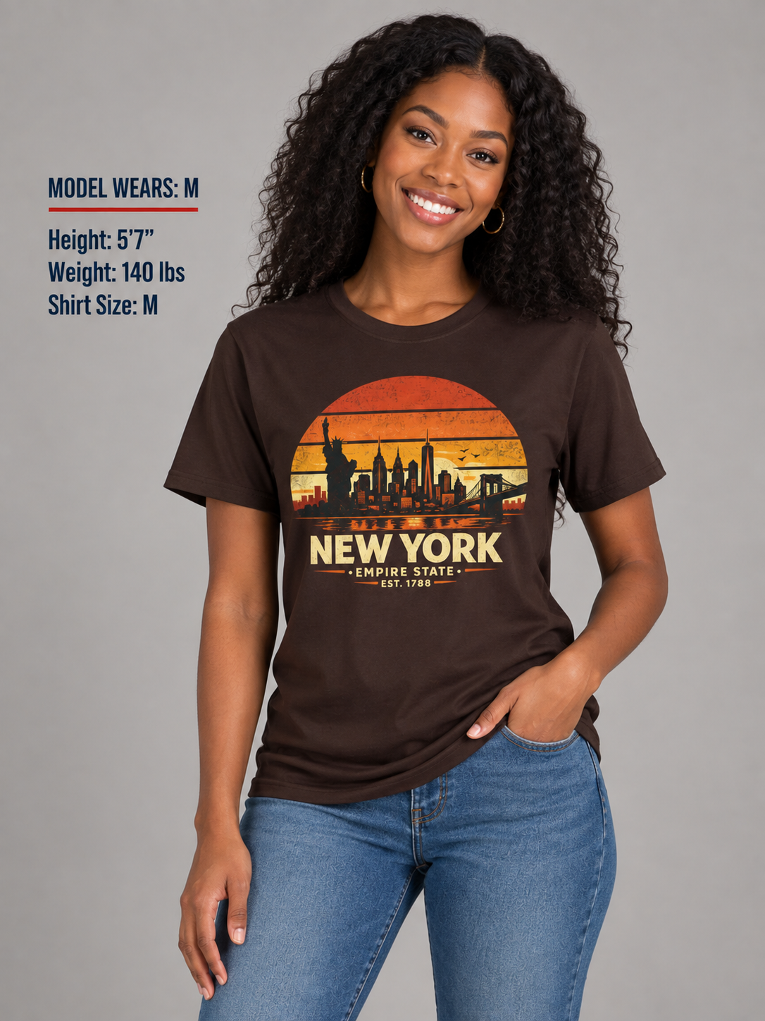 New York Skyline Sunset Unisex Softstyle T Shirt State Pride Graphic Tee Collections FS03