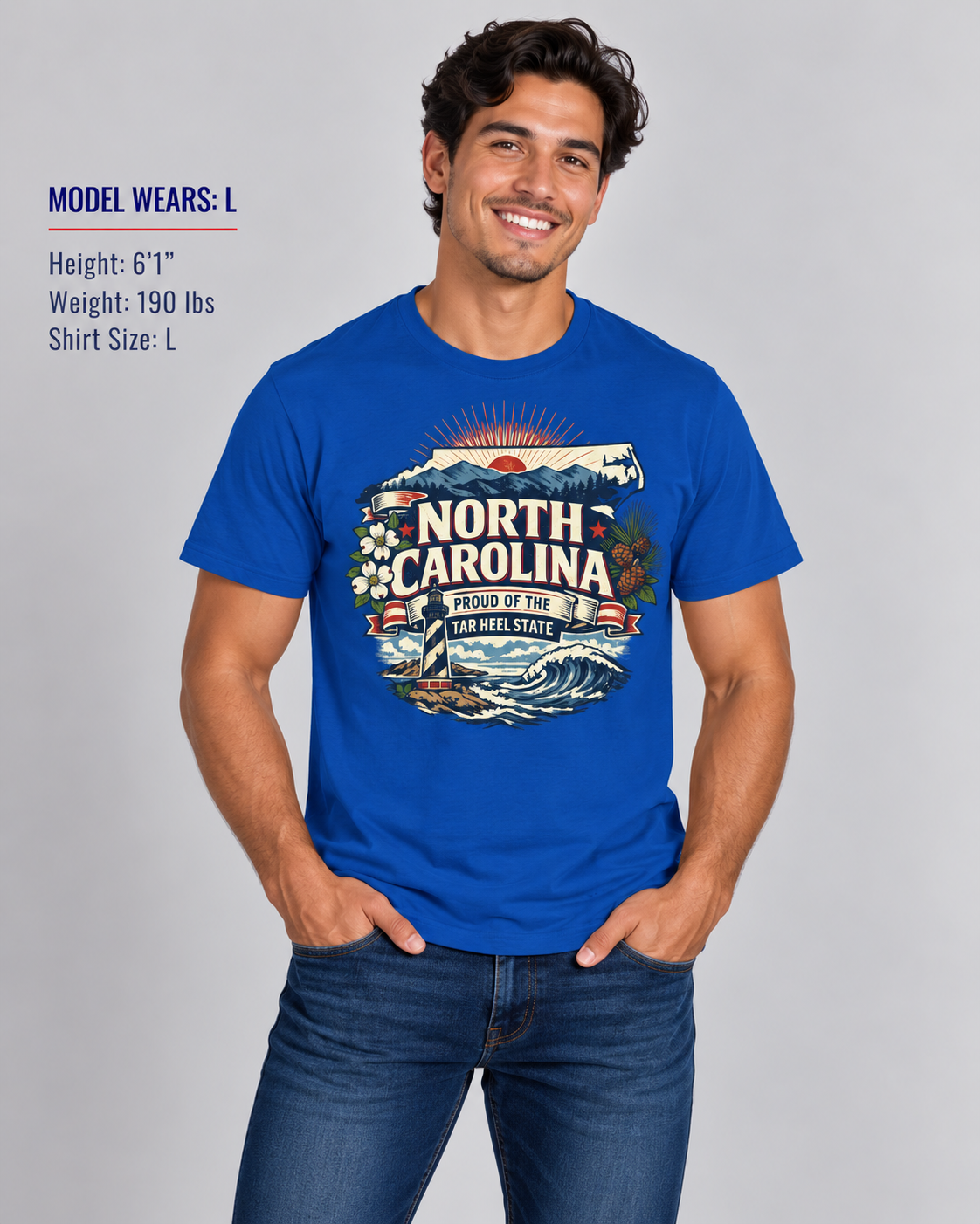 North Carolina State Pride Unisex Softstyle T Shirt State Pride Graphic Tee Collections FS03