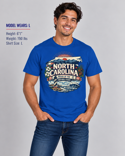 North Carolina State Pride Unisex Softstyle T Shirt State Pride Graphic Tee Collections FS03