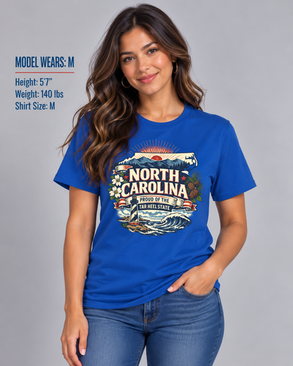 North Carolina State Pride Unisex Softstyle T Shirt State Pride Graphic Tee Collections FS03