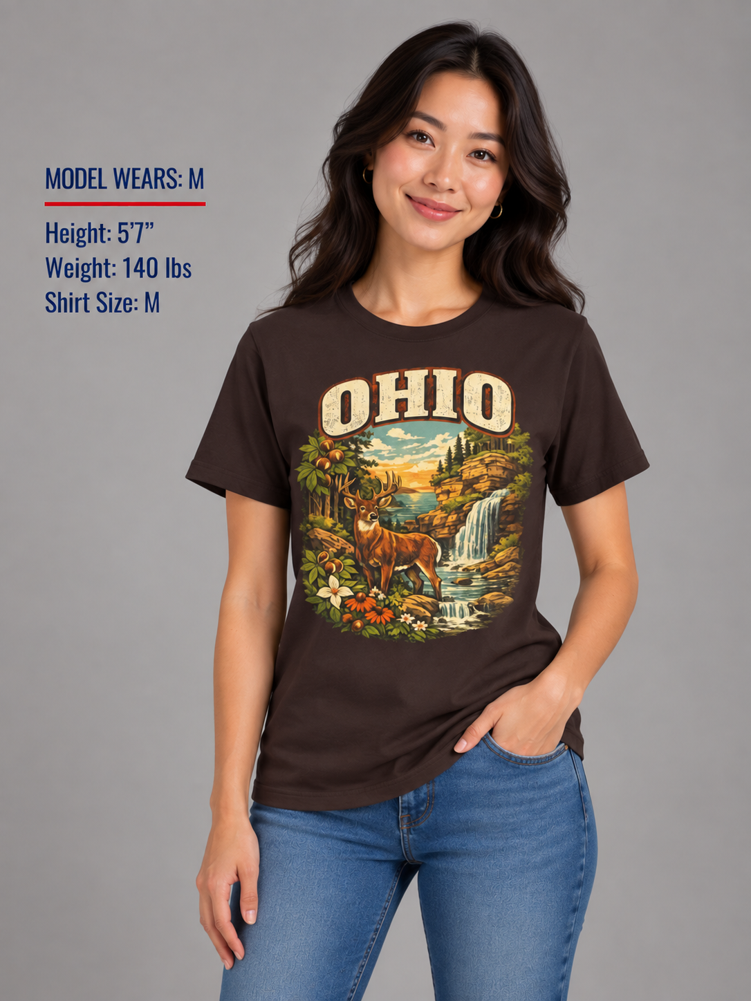 Ohio Wildlife Unisex Softstyle T Shirt State Pride Graphic Tee Collections FS03
