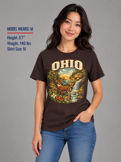 Ohio Wildlife Unisex Softstyle T Shirt State Pride Graphic Tee Collections FS03