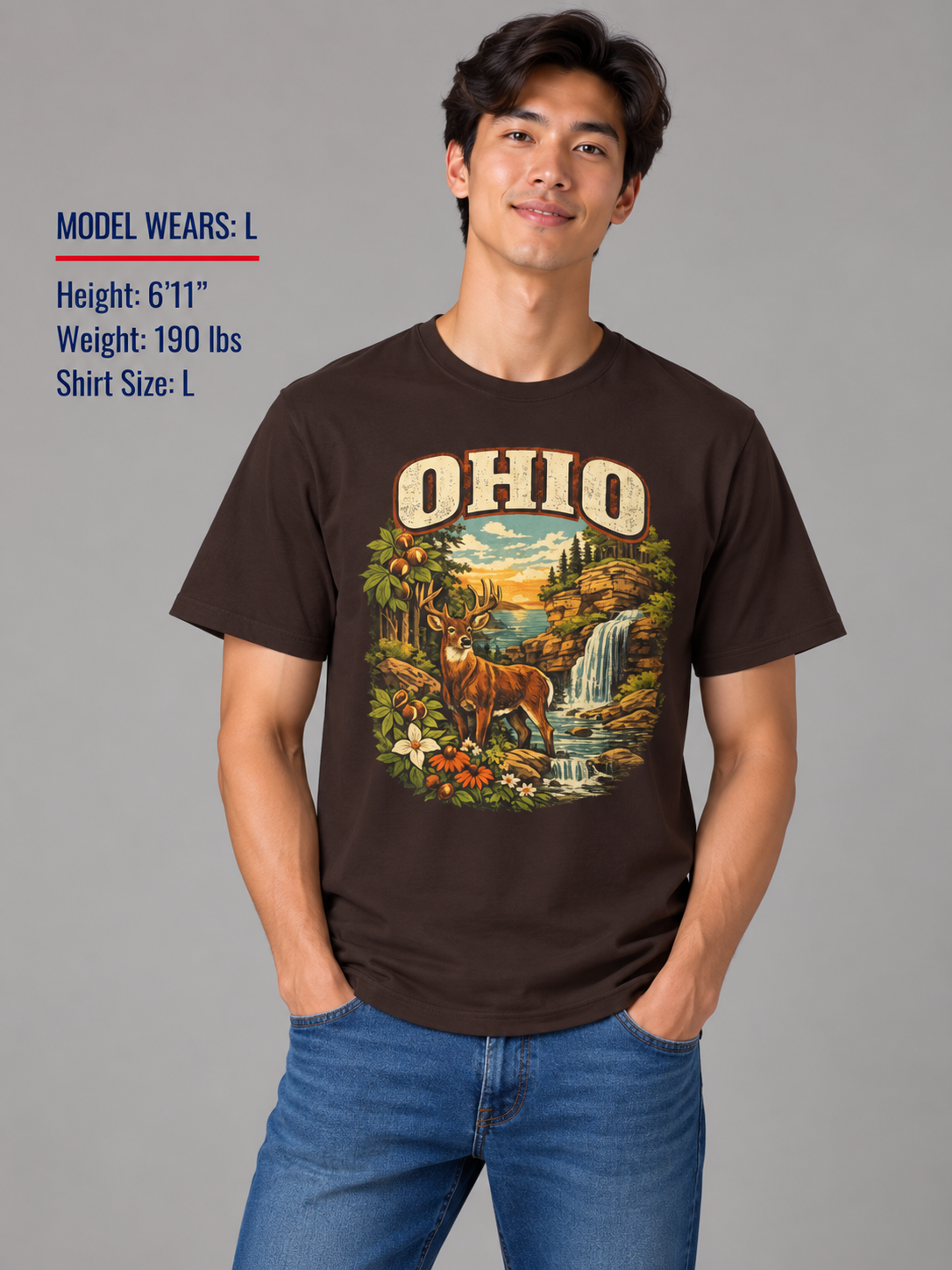 Ohio Wildlife Unisex Softstyle T Shirt State Pride Graphic Tee Collections FS03