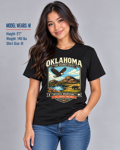 Oklahoma Sooner State Adventure Unisex Softstyle T Shirt State Pride Graphic Tee Collections FS03
