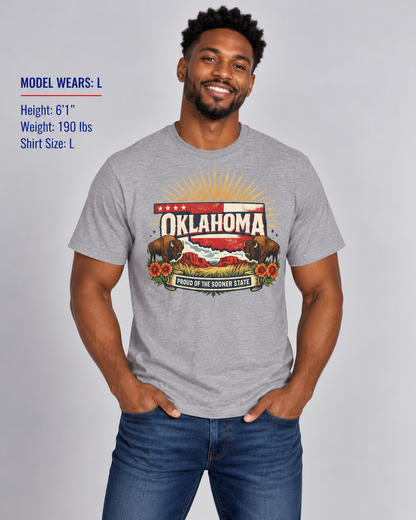 Oklahoma State Pride Unisex Softstyle T Shirt State Pride Graphic Tee Collections FS03