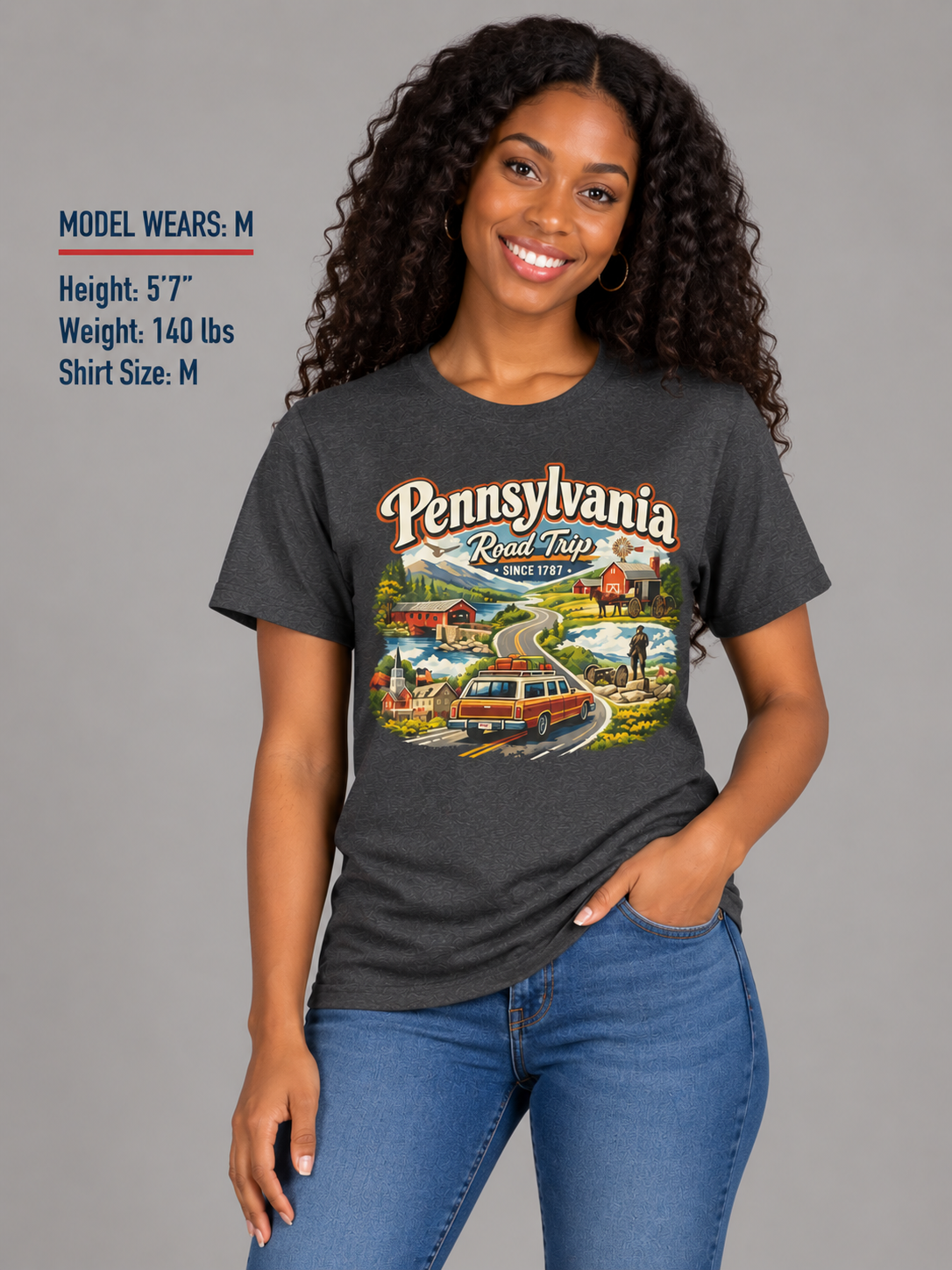 Pennsylvania Road Trip Unisex Softstyle T Shirt State Pride Graphic Tee Collections FS03