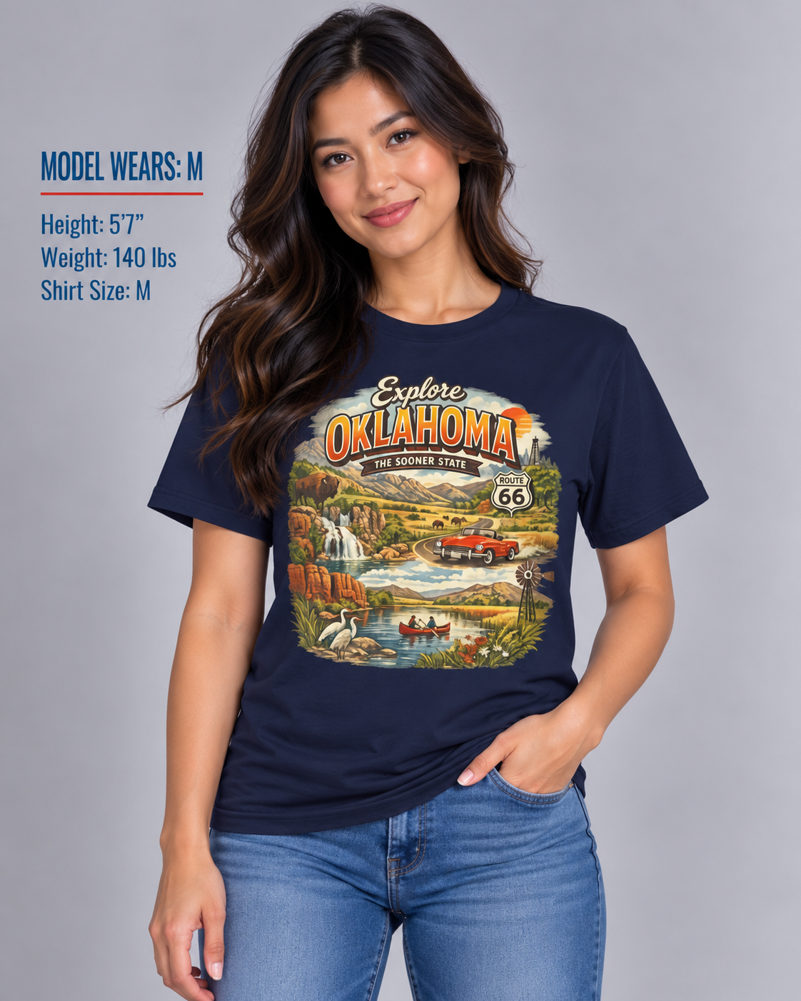 Explore Oklahoma Unisex Softstyle T Shirt State Pride Graphic Tee Collections FS03