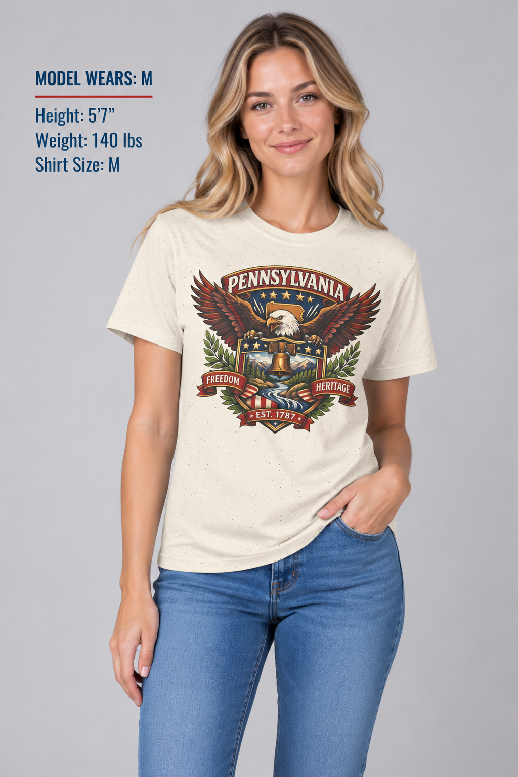 Pennsylvania Americana Eagle Unisex Softstyle T Shirt State Pride Graphic Tee Collections FS03