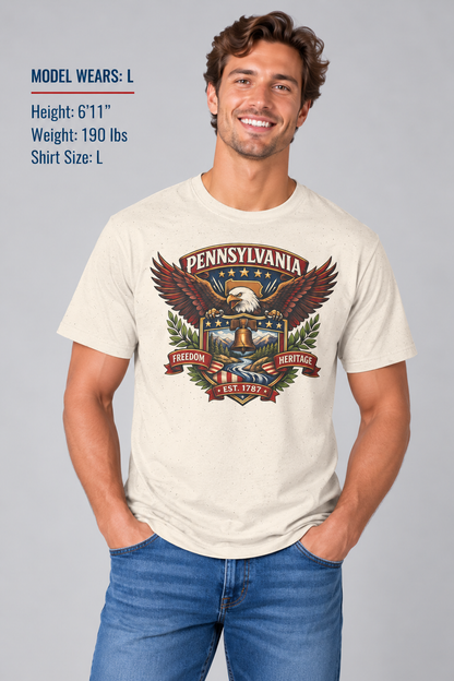 Pennsylvania Americana Eagle Unisex Softstyle T Shirt State Pride Graphic Tee Collections FS03