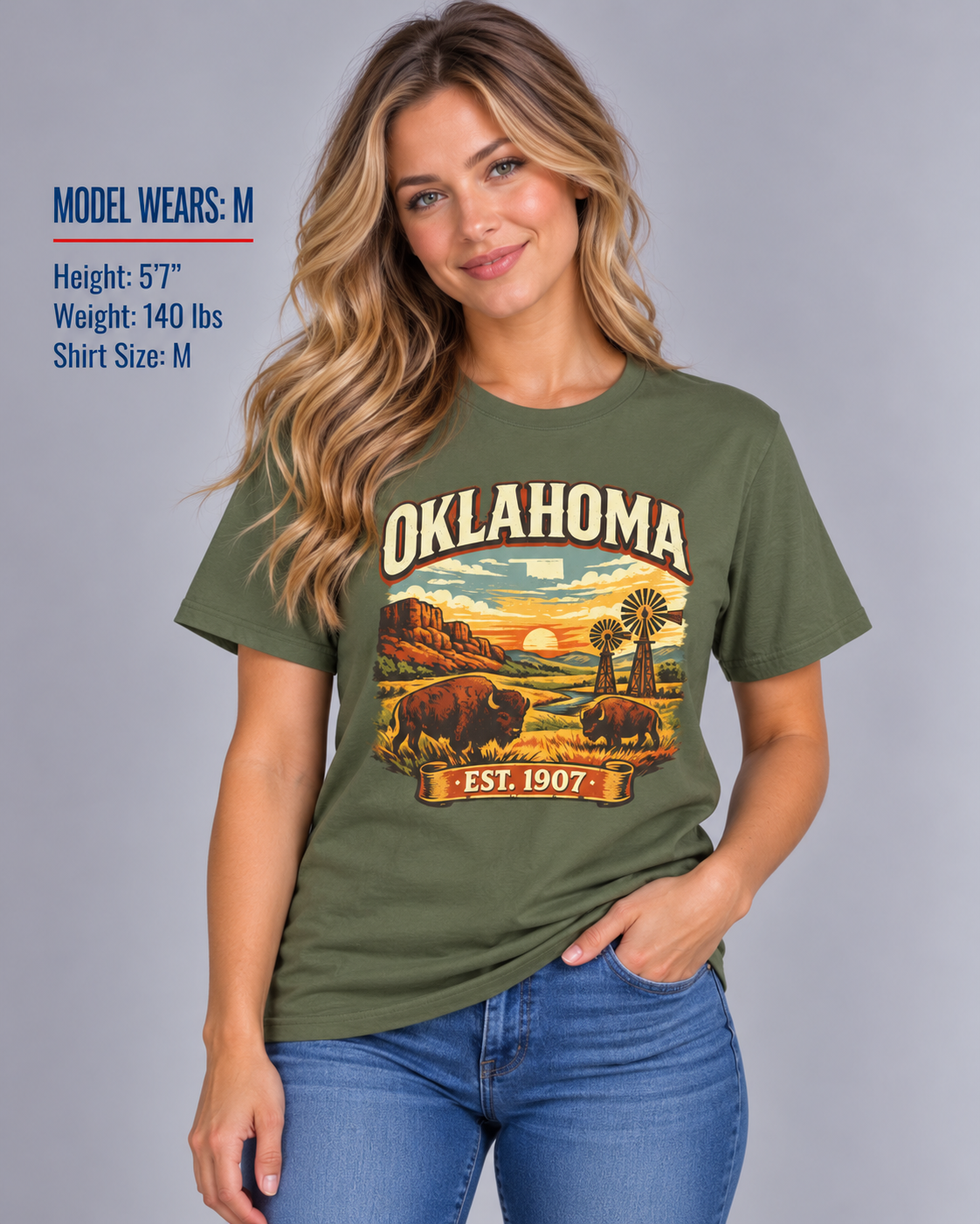 Vintage Oklahoma Heritage Unisex Softstyle T Shirt State Pride Graphic Tee Collections FS03