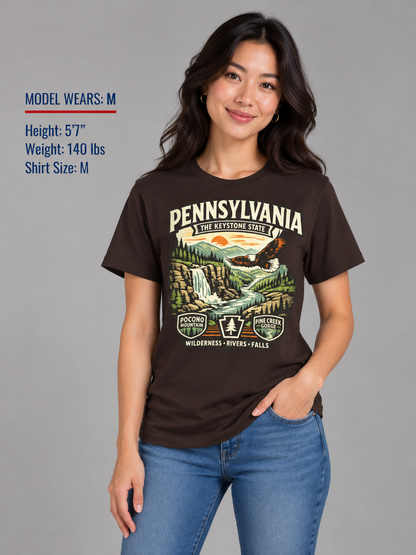 Pennsylvania Keystone State Adventure Unisex Softstyle T Shirt State Pride Graphic Tee Collections FS03