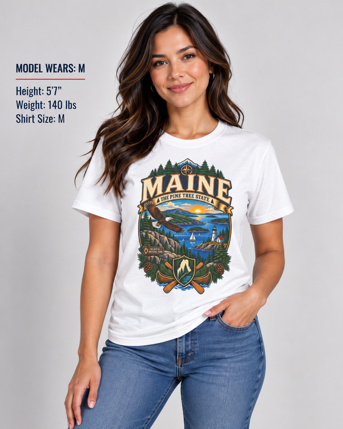 Pine Tree State Adventure Unisex Softstyle T Shirt State Pride Graphic Tee Collections FS03