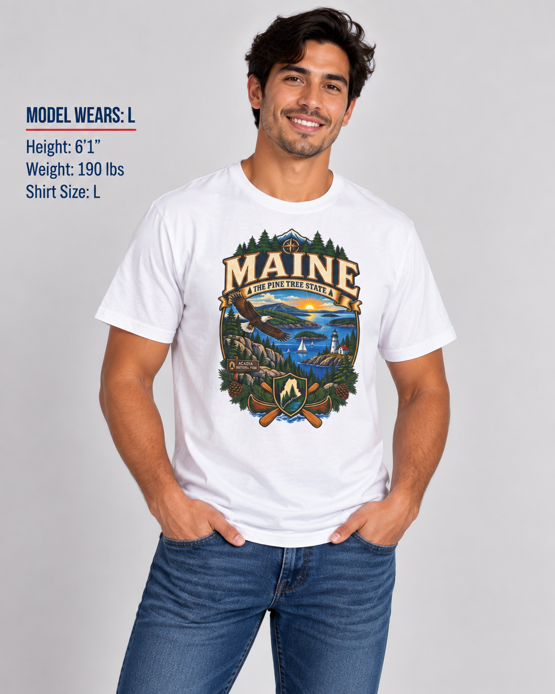 Pine Tree State Adventure Unisex Softstyle T Shirt State Pride Graphic Tee Collections FS03