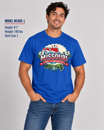 Missouri State Pride Unisex Softstyle T Shirt State Pride Graphic Tee Collections FS03