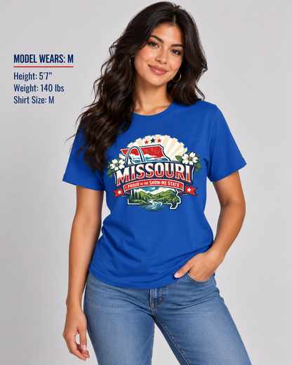 Missouri State Pride Unisex Softstyle T Shirt State Pride Graphic Tee Collections FS03